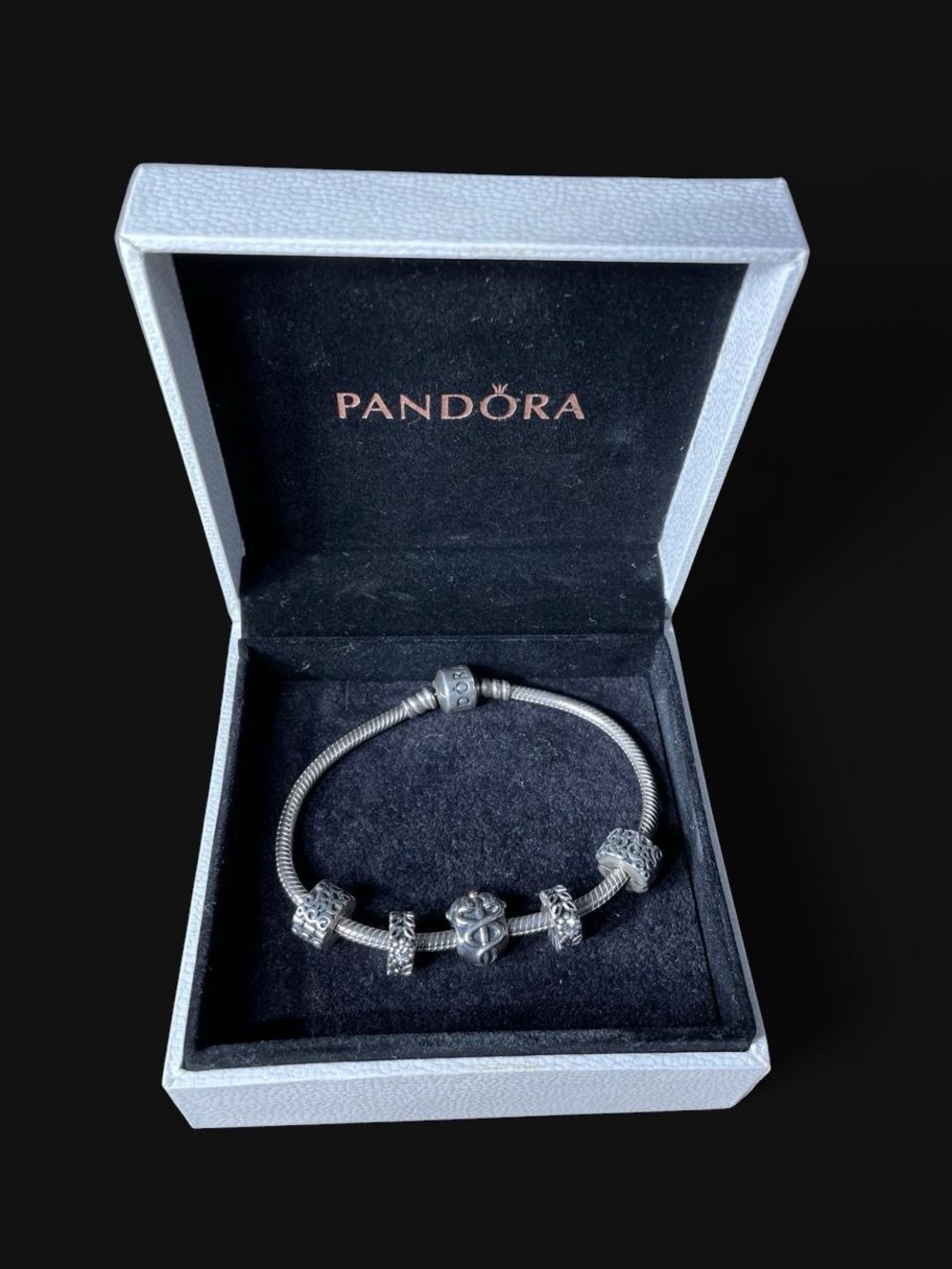 Sterling Silver Pandora Charm Bracelet - Silver